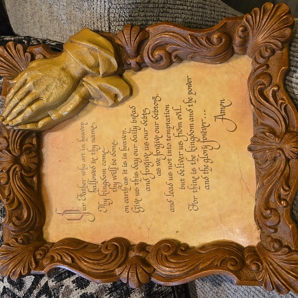 no brand | Art | Vintage Framed The Lords Prayer In Ornate Frame With ...